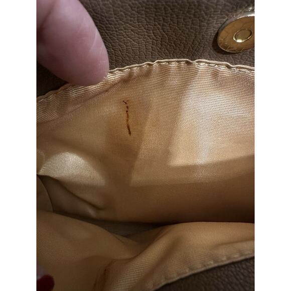 ORA DELPHINE SATCHEL PEBBLE LEATHER CAMEL TAN 12" X 7" SMALL Bag CLASSIC LUXURY - Picture 14 of 16